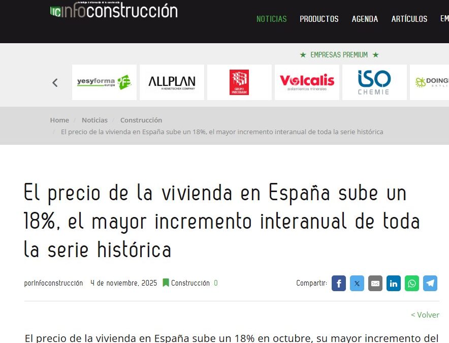 Aumento histórico del precio de la vivienda en España: qué está pasando